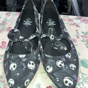 Torrid Disney Nightmare Before Christmas Jack Bats Flats Slip On Womens 10.6